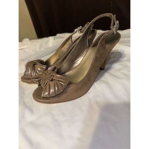 Peep toe kitten heels side 8.5 - Picture 1 of 7